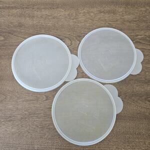 Tupperware Replacement Seal Lid #2541A Sheer Butterfly Tab Lot Of 3 Read